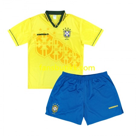 Fotballdrakt Brasil Barn Retro Hjemmetrøye 1994 Kortermet